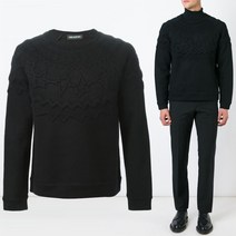 NEIL BARRETT 11주년 엠보 스타포인트 니트 블랙 BMA369 3668 01