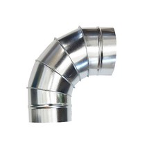 agtstore 덕트 난로 부속 90엘보 45엘보 연결관 함석 스텐 elbow 닥트 자재 연통 duct 기억자관 ㄱ관 이경엘보, 1개