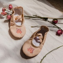 H 자수 가죽슈즈(분리창) 베이지