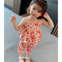키즈봉봉 여아 상하세트 투피스 여름신상 추천 토마토프릴상하세트