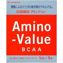 일본 오츠카 제약 필수아미노산 아미노 밸류 BCAA 파우더 8000 (48g) 1L용 5봉입 x 2