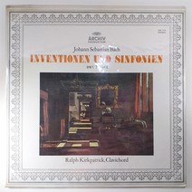 (중고LP)(미개봉 라이센스) 바하 인벤숀과 신포니아. 연주 랄프 커프파트릭. BACH INVENTIONEN UND SINFONIEN