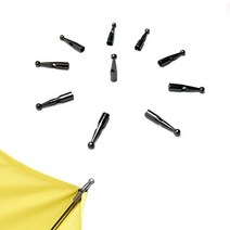 파라솔 캐노피 커버 10pcs 접는 뼈 금속 부품 구성 요소, 05 Silver Inner Dia 4mm