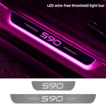 볼보 자동차 스타일링새로운 무선 LED 자동차 도어 무드 조명 레이저 램프 볼보 S90 2017-2023 장식 액세, 05 Contact me