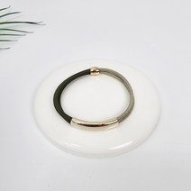 핸드메이드 골드 바 포인트 컬러플 머리끈 헤어끈