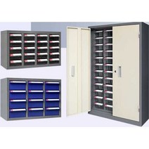 대형 보관함 캐비닛 수납 사무 데스크탑 서류 정리, 40단 서랍 부품 캐비닛(작은 투명 서랍 포함)