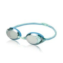 Speedo 여성용 수영 고글 미러 뱅퀴셔 2.0 화이트/앰버/실버 원 사이즈, Blue/Grey