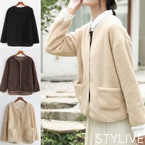 STYLIVE 여자 뽀글이자켓 양털 자켓 점퍼 후리스 여성 자켓