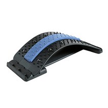 생활살림 자세완화 굽은 등 지압기 허리 마사지 스트레칭 기구, 블루