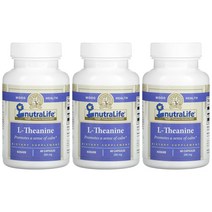 뉴트라 라이프 엘 테아닌 L 테아닌 200mg 캡슐 60정 3개