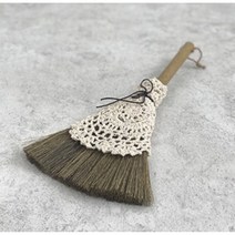 컨츄리 뜨개장식 쓸개 빗자루 고리형 장식용품 쓰리잘비쓰레받기