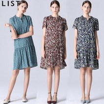 리스트 [리스트(LIST)] 플로렌스 버튼다운 플로럴 원피스