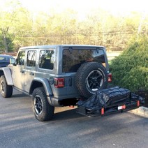 히치바스켓 오프로드 캐리어 견인 캠핑 SUV 카고백, 하이프레임 + 부속품(그물망 + 방수포) 포함 펀치 구