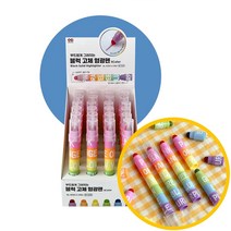 1500 블럭 고체 형광펜 24개 1박스 - 다양한 6가지 컬러 가성비 갑 형광펜
