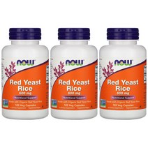 나우푸드 홍국 600mg 120베지캡슐 3통 Red Yeast Rice 누룩 곰팡이 polysaccharide 다당류