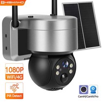 가정용CCTV 실외용 초고화질 CCTV 야외 보안 보호 무선 PTZ IP 캠 4G 태양광 카메라 1080P 와이파이 충전식 배터리 비디오 감시 Camhi, 7.4G Cam Add 64G SD