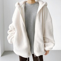 코지 덤블 박시 후드 집업