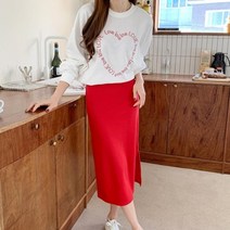 브이와이 여자 데일리 SS 일자 6컬러 고무줄 롱스커트