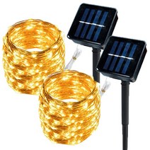 led전광판 솔라 스트링 페어리 조명 방수 야외 화환 태양광 램프 정원 장식용 크리스마스 m 100LED 32m 300 LED, [09] 2PCS Warm White, [11] 42M 400LED