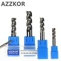 엔드밀 드릴밀 밀링 커터 합금 코팅 텅스텐 강 도구 알루미늄 cnc maching 3 블레이드 탑 밀링 커터 우드 밀링 커터, 1.5mmX50L