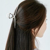 2개세트 노이드비 13.5cm 메탈 얇고가벼운 꼬임 헤어집게핀