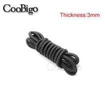 솔리드 탄성 로프 번지 코드 충격 고무 밴드 스트레치 스트링 텐트 카약 도구 블랙 라운드 3mm 4mm 5mm 6mm 8mm 10 m, [02] Dia 3mm