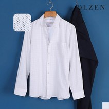 올젠 올젠 미니멀 프린트 긴팔 셔츠 (ZOA2WC1103)