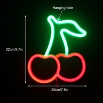 wanxing 과일 led 네온 램프 복숭아 체리 모양의 usb배터리 전원 벽 haning 예술 상점 파티 kawaii 방 장식 선물
