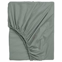 이케아 IKEA 매트리스커버 그레이그린 120x200cm 면100%