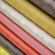 문양색한지 전통와당문양(5매) 한지공예 한지포장지, 청색 5매