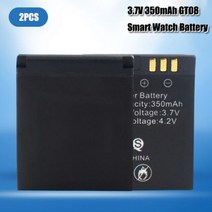 충전배터리 aa aaa 손전등 18650 1.5v 1.2v 배터리 교체 스마트 워치 GT08 3.7V 350mah 충전식 리튬 폴리머 예비 es, 02 2pcs_01 3.7 볼트