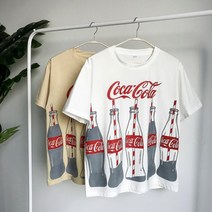 가바바 남성 반팔티 음료수 그림 포인트 오버핏 라운드 반팔티 G32108