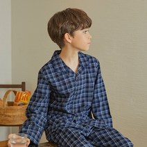 수아팜 남아용 모던블랙 긴팔 수면 잠옷 상하 세트