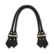 퀼트패키지 가방부자재 천연소가죽 가방끈 가죽끈 토트백끈 47cm, 검정색