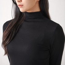 큐오엘 니트티 목폴라 터틀넥 반 목 폴라 이너 레이어드 슬림 기본 하프넥 니트