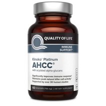Quality of Life - Kinoko Platinum AHCC 퀄리티 오브 라이프 버섯 균사체 750mg 60정