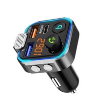 카오디오블루투스차량용 블루투스 5.0 FM 송신기 오디오 어댑터 하나의 키베이스 Mp3 플레이어 대형 마이, 01 01
