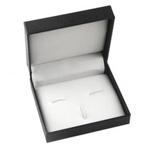 PU 가죽 인테리어 복고풍 커프스 단추 걸쇠 홀더 케이스 7x8x3cm 미니