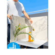 포토부스 사진촬영소품 제품사진 배경판 포토박스, 단면 새로운 밝은 색 시멘트