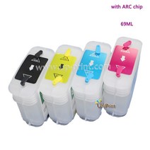 호환 UPink-hp Designjet 510 HP 82 BK 82M 82C 82Y 용 리필 잉크 카트리지 4 개 영구 칩 포함