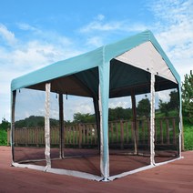 캐노피 천막 몽골 텐트 옥상 포차, 10)3X3 모기장 천막 추가(프레임,천장천막 미포함)