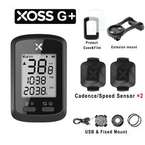자전거 사이클 속도계XOSS-G 플러스 G 자전거 GPS 컴퓨터 무선 속도계 방수 도로 산악 블루투스 ANT   사, 09 G Plus  2Sensor