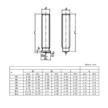 스터드용접기 Welding Screws Spot Head M3 M4 M5 M6 M8 Size Solid Studs Full Standard Pitch Male Bolts, 03 M5 (40pcs)_02 8mm