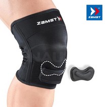 잠스트 ZAMST RK 2 무릎보호대 무릎 좌 우 흔들림 방지 및 하부 서포터 배구 농구 달리기 러닝용 보호대, 블랙/3L