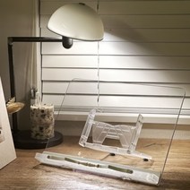 ^투명 아크릴 접이식 16단계 ^각도조절 ^북스탠드 멀티태스킹 가능 ^독서대, 대형