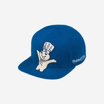 [정품] 슈프림 미첼 & 네스 도우보이 피티드 6-패널 캡 블루 - 22FW Supreme Mitchell Ness Doughboy Fitted 6-Panel Blue