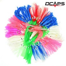 야광 꼴뚜기 50개묶음 6~9cm 웜 루어 대구 문어 지깅 축광채비, 장축광레드투톤펄, 9cm-50개입/장축광레드투톤펄