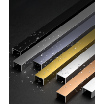 ㄷ자 몰딩 알루미늄 벽 천장 벽면 미장용 코너 비드, 10x10mm 매트 실버, 3m