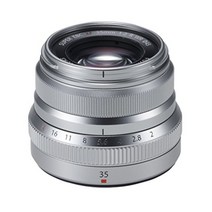 후지 렌즈 125274 싱글 포커스 광각 렌즈 X F18mmF2R, XF35 mmF 2 + 실버 + 단일 항목