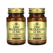 Solgar Zinc Picolinate 솔가 아연 피콜리네이트 22mg 100정 2팩